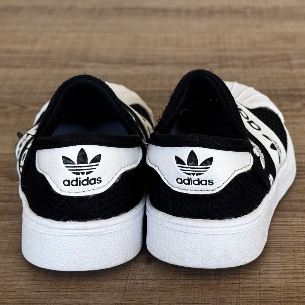 Adidas Kids Black and White Shoes - Picture 3 of 5